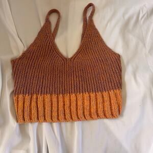 Free people woven crop tank size small